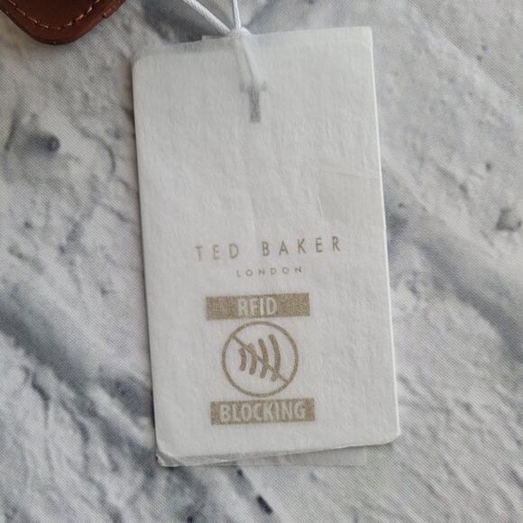 NWT Ted Baker Jade Leather Dark Tan Zip Around Wallet - Picture 4 of 15